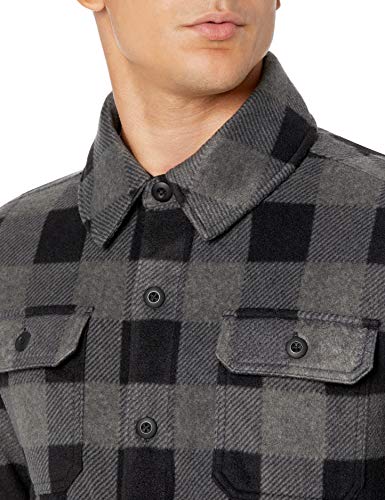 Amazon Essentials Fleece Shirt Jacket, Charcoal Amazon Essentials Fleece Shirt Jacket, Charcoal